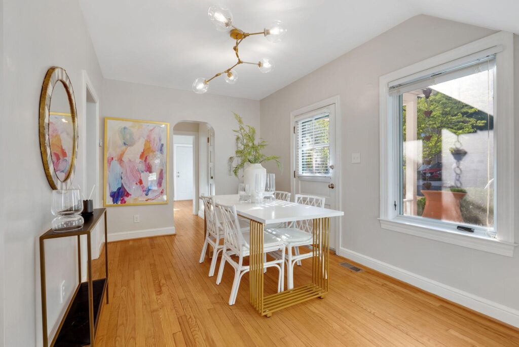 A bright kitchen in a home.