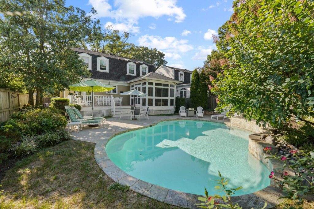 A home with a pool.